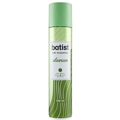 Batist Klassieke droogshampoo, droogshampoo voor perfect haar in slechts 3 minuten, zonder water, droge shampoo geschikt voor alle haartypes, 200 ml, gemaakt in Italië Batist Klassieke droogshampoo, droogshampoo voor perfect haar in slechts 3 minuten, zonder water, droge shampoo geschikt voor alle haartypes, 200 ml, gemaakt in Italië