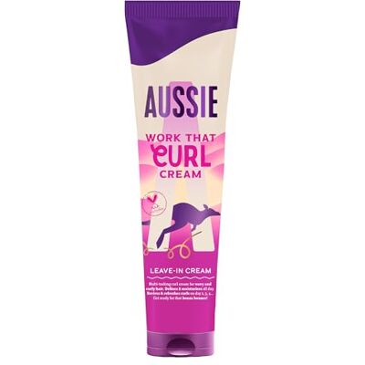 Aussie Work That Curl Krullende crème, 160 ml, crème zonder uitspoelen voor het definiëren en hydrateren van golvend en krullend haar, verrijkt met kokosolie, veganistisch en dierproefvrij Aussie Work That Curl Krullende crème, 160 ml, crème zonder uitspoelen voor het definiëren en hydrateren van golvend en krullend haar, verrijkt met kokosolie, veganistisch en dierproefvrij