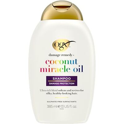 OGX Damage Remedy + Coconut Miracle Oil Shampoo, Voor Droog en Beschadigd Haar, 385 ml OGX Damage Remedy + Coconut Miracle Oil Shampoo, Voor Droog en Beschadigd Haar, 385 ml