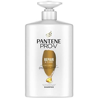 Pantene Pro-V XXL Repair & Care Shampoo voor beschadigd haar, 1 liter, pompje voor verzorging van droog haar, shampoo voor dames, shampoo XXL Pantene Pro-V XXL Repair & Care Shampoo voor beschadigd haar, 1 liter, pompje voor verzorging van droog haar, shampoo voor dames, shampoo XXL