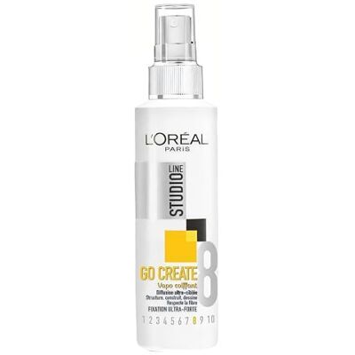 Garnier L'Oréal Paris Studio Line Go Create Fixeerspray voor kappers, ultra sterke fixatie, 150 ml Garnier L'Oréal Paris Studio Line Go Create Fixeerspray voor kappers, ultra sterke fixatie, 150 ml