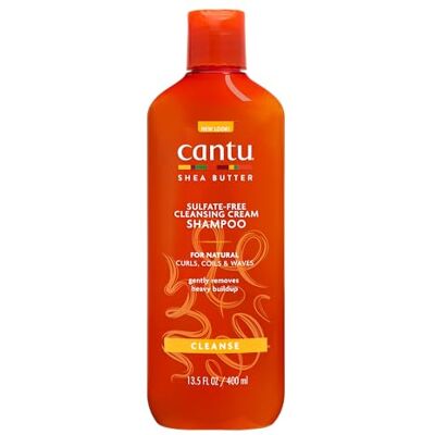 CANTU Cleansing Cream Shampoo – shampoo voor krullend en kroeshaar – rijke formule met sheaboter – reinigt haar en hoofdhuid zacht en grondig – sulfaatvrij CANTU Cleansing Cream Shampoo – shampoo voor krullend en kroeshaar – rijke formule met sheaboter – reinigt haar en hoofdhuid zacht en grondig – sulfaatvrij