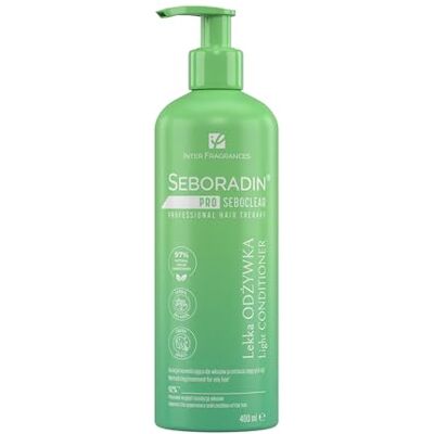 SEBORADIN Pro Seboclear Conditioner voor vettig haar, licht, reinigt en hydrateert, 400 ml Pro Seboclear, soin léger pour cheveux gras, purifie, hydrate, démêle, usage quotidien, 400 ml SEBORADIN Pro Seboclear Conditioner voor vettig haar, licht, reinigt en hydrateert, 400 ml Pro Seboclear, soin léger pour cheveux gras, purifie, hydrate, démêle, usage quotidien, 400 ml