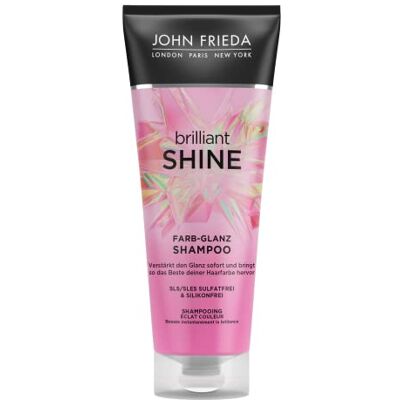 John Frieda Brilliant Shine Shampoo met glanzende kleur, inhoud 250 ml, SLS- en SLES-sulfaatvrij, siliconenvrij, versterkt de glans John Frieda Brilliant Shine Shampoo met glanzende kleur, inhoud 250 ml, SLS- en SLES-sulfaatvrij, siliconenvrij, versterkt de glans