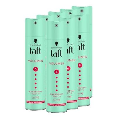 TAFT Schwarzkopf 8 stuks volume haarspray (8 x 250 ml), houdniveau 5 voor fijn en fijn haar, veganistische formule* TAFT Schwarzkopf 8 stuks volume haarspray (8 x 250 ml), houdniveau 5 voor fijn en fijn haar, veganistische formule*