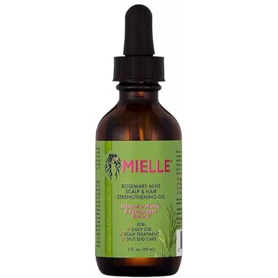 Mielle Organics Mielle Versterkende olie voor droge hoofdhuid, haargroei en gespleten punten, veilig voor alle haren, munt en rozemarijn met biotine en etherische oliën, 59 ml Mielle Organics Mielle Versterkende olie voor droge hoofdhuid, haargroei en gespleten punten, veilig voor alle haren, munt en rozemarijn met biotine en etherische oliën, 59 ml