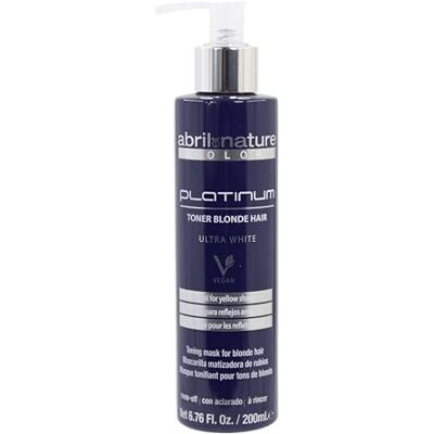 abril et nature Platinum Professional Masker Voor Blond, Gekleurd, Strengen en/of Grijzend Haar Matterend Paars Afscheid van geelachtige tinten Platina Look 200 ml abril et nature Platinum Professional Masker Voor Blond, Gekleurd, Strengen en/of Grijzend Haar Matterend Paars Afscheid van geelachtige tinten Platina Look 200 ml