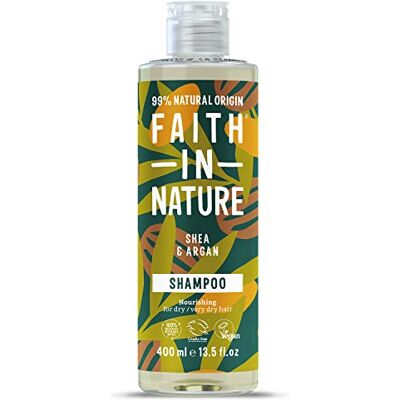 FAITH IN NATURE Natuurlijke shampoo met shea en argan, hydraterend voor krullend haar en droge hoofdhuid, veganistisch en dierproefvrij, SLS, siliconen of parabenen, 400 ml FAITH IN NATURE Natuurlijke shampoo met shea en argan, hydraterend voor krullend haar en droge hoofdhuid, veganistisch en dierproefvrij, SLS, siliconen of parabenen, 400 ml