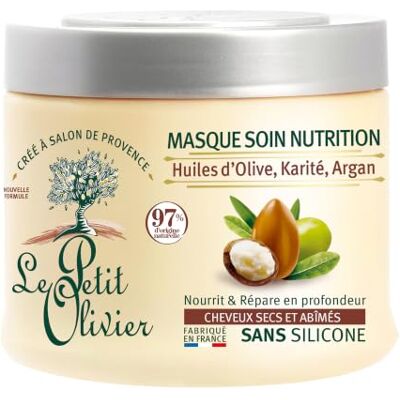 Le Petit Olivier Voedingsmasker – olijfolie, shea, argan – ontwart, voedt en herstelt – droog en beschadigd haar – zonder siliconen – gemaakt in Frankrijk – 330 ml Le Petit Olivier Voedingsmasker – olijfolie, shea, argan – ontwart, voedt en herstelt – droog en beschadigd haar – zonder siliconen – gemaakt in Frankrijk – 330 ml
