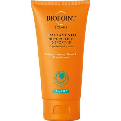 BIOPOINT Solar Herstellende aftersun haarbehandeling met vitamine E, contrast droogheid en zonnestress, herstructurerende en hydraterende werking, brengt zachtheid en voeding, 150 ml BIOPOINT Solar Herstellende aftersun haarbehandeling met vitamine E, contrast droogheid en zonnestress, herstructurerende en hydraterende werking, brengt zachtheid en voeding, 150 ml