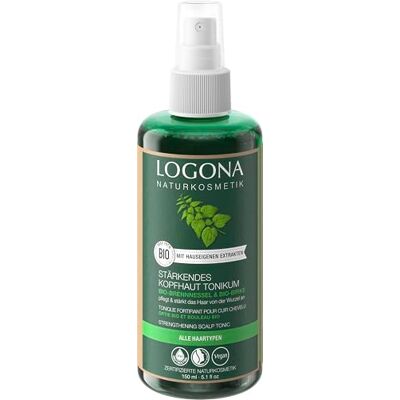 LOGONA Naturkosmetik Versterkende tonicum voor hoofdhuid met brandnetel en berk, voedende tonic voor haar en hoofdhuid, berkenhaarwater met natuurlijke probiotica LOGONA Naturkosmetik Versterkende tonicum voor hoofdhuid met brandnetel en berk, voedende tonic voor haar en hoofdhuid, berkenhaarwater met natuurlijke probiotica