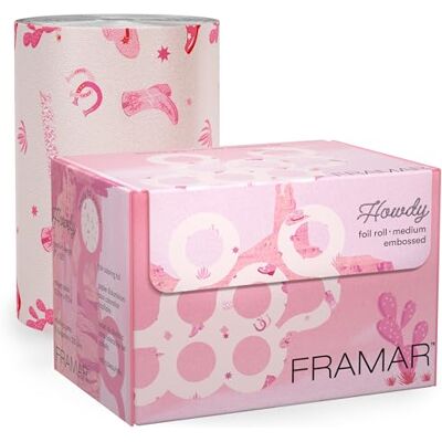 FRAMAR Howdy highlightfolie voor kappers, aluminiumfolie voor highlights set, haarfolie, highlightfolie, folie voor highlights, folierollen, highlightpapier, 97,5 meter FRAMAR Howdy highlightfolie voor kappers, aluminiumfolie voor highlights set, haarfolie, highlightfolie, folie voor highlights, folierollen, highlightpapier, 97,5 meter