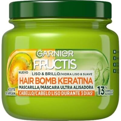 Garnier Fructis Smooth & Brilliant versterkend haarmasker dat glad en voedt, met vloeibare plantaardige keratine en arganolie, 320 ml Garnier Fructis Smooth & Brilliant versterkend haarmasker dat glad en voedt, met vloeibare plantaardige keratine en arganolie, 320 ml
