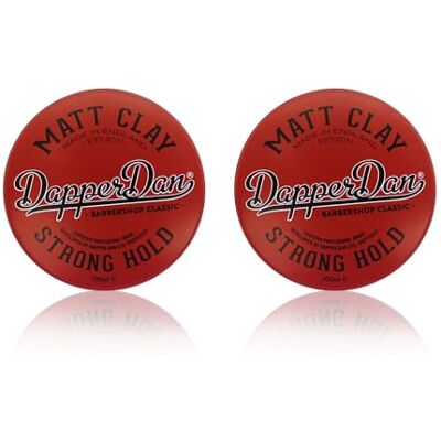 Dapper Dan Matt Clay Duo Strong Hold Matte 2 x 100 ml Dapper Dan Matt Clay Duo Strong Hold Matte 2 x 100 ml