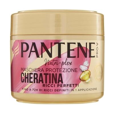 Pantene Pro-V Haarmasker, keratinebescherming, perfecte krullen, tot 72 uur gedefinieerde krullen in 1 toepassing voor crêpe-krullen, rebellen, 300 ml Pantene Pro-V Haarmasker, keratinebescherming, perfecte krullen, tot 72 uur gedefinieerde krullen in 1 toepassing voor crêpe-krullen, rebellen, 300 ml