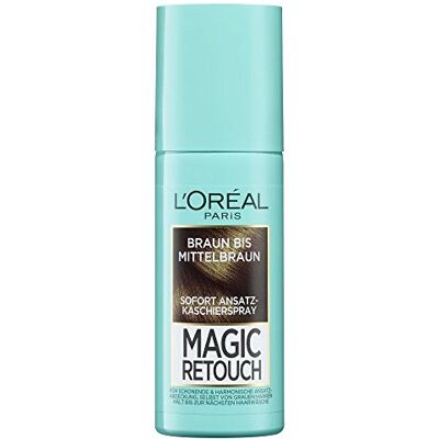 L'Oreal Paris L'Oréal Paris Caschier Spray voor naadloze en natuurlijke overgangen, verbergt prompts voor de volgende haarwasbeurt, Magic Retouch, bruin tot middelbruin, 1 x 75 ml L'Oreal Paris L'Oréal Paris Caschier Spray voor naadloze en natuurlijke overgangen, verbergt prompts voor de volgende haarwasbeurt, Magic Retouch, bruin tot middelbruin, 1 x 75 ml