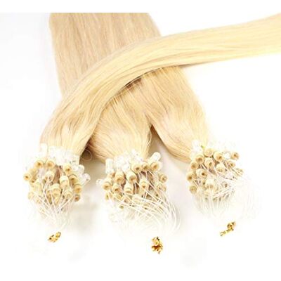 hair2heart 25 x 0,5 g haarverlenging met koude lussen 50 cm, kleur #22 goudblond, glad hair2heart 25 x 0,5 g haarverlenging met koude lussen 50 cm, kleur #22 goudblond, glad
