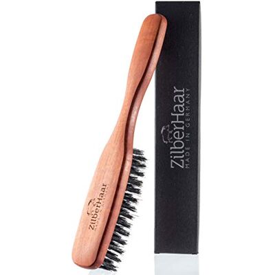 ZilberHaar Haarborstel en lange baard – 100% echt wildzwijnenhaar uit de 1e snede – gezichtsverzorging voor mannen compatibel met alle baardbalsem en baardolie – zachte en gerevitaliseerde baard ZilberHaar Haarborstel en lange baard – 100% echt wildzwijnenhaar uit de 1e snede – gezichtsverzorging voor mannen compatibel met alle baardbalsem en baardolie – zachte en gerevitaliseerde baard