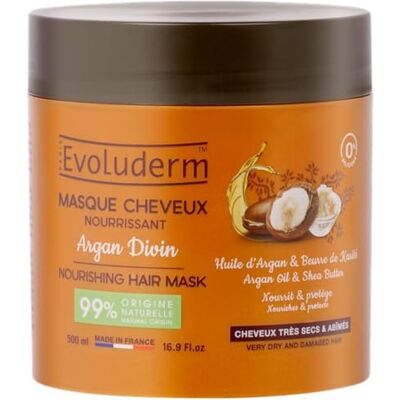 Evoluderm Goddelijk Argan voedend haarmasker – 500 ml – 99% natuurlijke oorsprong – veganistisch – gemaakt in Frankrijk Evoluderm Goddelijk Argan voedend haarmasker – 500 ml – 99% natuurlijke oorsprong – veganistisch – gemaakt in Frankrijk