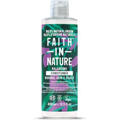 FAITH IN NATURE Natuurlijke balsem lavendel & geranium, verzachtend, veganistisch en niet getest op dieren, SLS en parabenen, alle haartypes, 400 ml FAITH IN NATURE Natuurlijke balsem lavendel & geranium, verzachtend, veganistisch en niet getest op dieren, SLS en parabenen, alle haartypes, 400 ml