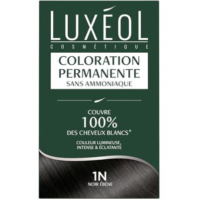 Luxéol Permanente haarkleur 1N ebbenzwart zonder ammoniak Dekt 100% wit haar af (1) – lang houdbaar (2) – intense heldere kleur – getest en goedgekeurd – 2 x 60 ml, 12 ml Luxéol Permanente haarkleur 1N ebbenzwart zonder ammoniak Dekt 100% wit haar af (1) – lang houdbaar (2) – intense heldere kleur – getest en goedgekeurd – 2 x 60 ml, 12 ml