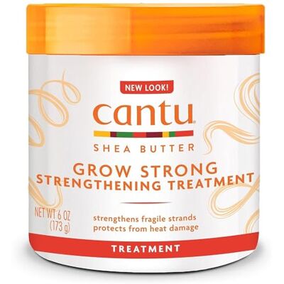 CANTU Grow Strong Strong Strengthening Treatment verzorgende crème voor broos haar, hydraterend, beschermt tegen schade door hitte, met sheaboter, voorkomt breuk, CANTU Grow Strong Strong Strengthening Treatment verzorgende crème voor broos haar, hydraterend, beschermt tegen schade door hitte, met sheaboter, voorkomt breuk,