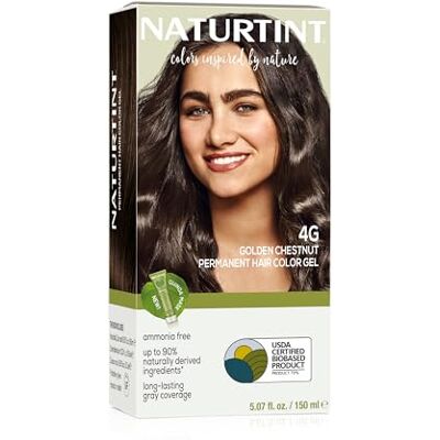 Naturtint Permanente natuurlijke haarverf, actieve plantaardige ingrediënten, 100% dekkend, kleur 4G goudbruin Naturtint Permanente natuurlijke haarverf, actieve plantaardige ingrediënten, 100% dekkend, kleur 4G goudbruin