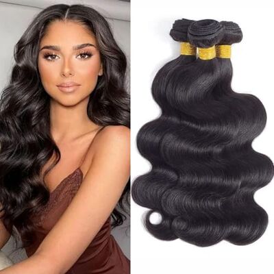 Allnice TNICE Haarverlenging, echt haar, golvend, Braziliaans haar, krullen, 14, 16, 18 inch, Braziliaans weefsel, in set, echt haar, extensions van echt haar Allnice TNICE Haarverlenging, echt haar, golvend, Braziliaans haar, krullen, 14, 16, 18 inch, Braziliaans weefsel, in set, echt haar, extensions van echt haar