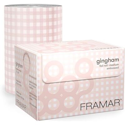 FRAMAR Roze Vichy-ruit highlightfolie voor kappers kappersaluminiumfolie, aluminiumfolie voor highlights set, haarfolie, highlightfolie, folie voor highlights, highlightpapier 97,5 meter FRAMAR Roze Vichy-ruit highlightfolie voor kappers kappersaluminiumfolie, aluminiumfolie voor highlights set, haarfolie, highlightfolie, folie voor highlights, highlightpapier 97,5 meter