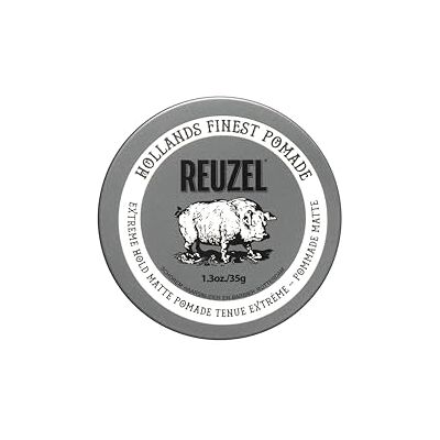 REUZEL Extreme Hold Matte Pomade Travel Size 35 g Strongest Hold Matte Pomade for Medium to Coarse Hair. Voeg volume en textuur toe. Op waterbasis en gemakkelijk te wassen. REUZEL Extreme Hold Matte Pomade Travel Size 35 g Strongest Hold Matte Pomade for Medium to Coarse Hair. Voeg volume en textuur toe. Op waterbasis en gemakkelijk te wassen.