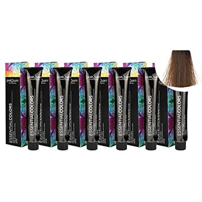 POSTQUAM Professionele haarverf met hoge dekking, 6 stuks, permanente kleuring, 100% dekking van wit haar, garandeert een gelijkmatige en duurzame natuurlijke kleur, meer dan POSTQUAM Professionele haarverf met hoge dekking, 6 stuks, permanente kleuring, 100% dekking van wit haar, garandeert een gelijkmatige en duurzame natuurlijke kleur, meer dan