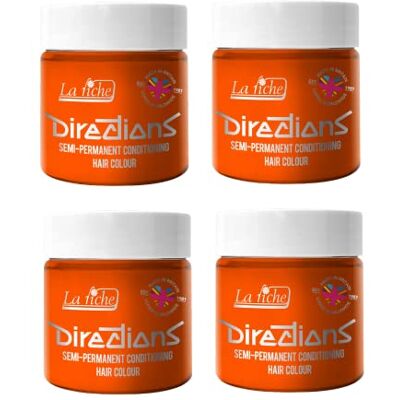 La Riche Directions Set van 4 semi-permanente kleurpotten neon oranje 100 ml La Riche Directions Set van 4 semi-permanente kleurpotten neon oranje 100 ml