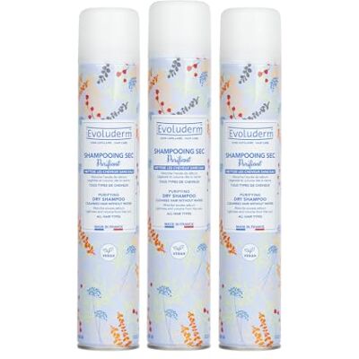 Evoluderm Reinigende droge shampoo 400 ml Veganistisch Gemaakt in Frankrijk 3 x 400 ml Evoluderm Reinigende droge shampoo 400 ml Veganistisch Gemaakt in Frankrijk 3 x 400 ml