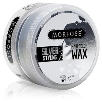 MORFOSE Ossion Silver Styling Hair Color Wax 100 ml Zilveren kleurwas met sterke grip en metallic afwerking tijdelijke kleuring voor creatieve stijlen MORFOSE Ossion Silver Styling Hair Color Wax 100 ml Zilveren kleurwas met sterke grip en metallic afwerking tijdelijke kleuring voor creatieve stijlen