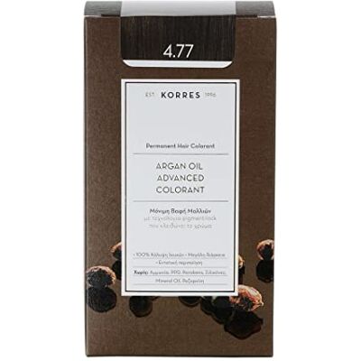 KORRES Arganolie haarverf, donkere chocolade, 4,77-145 ml KORRES Arganolie haarverf, donkere chocolade, 4,77-145 ml