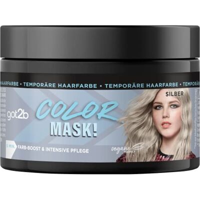 Got2B Color Mask! Tijdelijke haarverf voor kleurversterking en intensieve verzorging in slechts 5 minuten, wasbare haarkleur met voedende kokosolie, zilver, 150 ml Got2B Color Mask! Tijdelijke haarverf voor kleurversterking en intensieve verzorging in slechts 5 minuten, wasbare haarkleur met voedende kokosolie, zilver, 150 ml