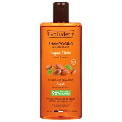 Evoluderm Argan Divin voedende shampoo – 400 ml – 96% natuurlijke oorsprong – veganistisch – gemaakt in Frankrijk Evoluderm Argan Divin voedende shampoo – 400 ml – 96% natuurlijke oorsprong – veganistisch – gemaakt in Frankrijk