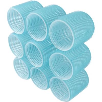 PARSA BEAUTY Professionele zelfklevende haarkrullers, rollers met klittenband, 57 mm, lichtblauw, 9 stuks PARSA BEAUTY Professionele zelfklevende haarkrullers, rollers met klittenband, 57 mm, lichtblauw, 9 stuks