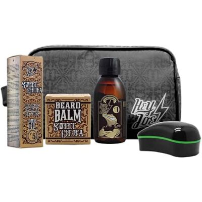 HEY JOE ! Bearded Survival Kit Delux nr. 5 Baardset voor mannen balsem, olie, shampoo, borstel en gezonde baardzak HEY JOE ! Bearded Survival Kit Delux nr. 5 Baardset voor mannen balsem, olie, shampoo, borstel en gezonde baardzak