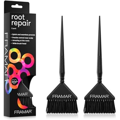 FRAMAR Haarkleurkwast set – haarkleurkwast, haarverfkwast, penseel (zwart/root repair) FRAMAR Haarkleurkwast set – haarkleurkwast, haarverfkwast, penseel (zwart/root repair)