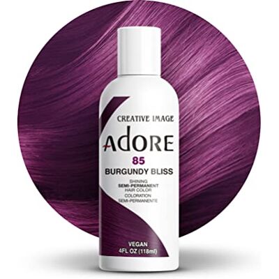 Adore Semi-permanente glanzende haarkleur (118 ml) (85 Burgundy Bliss) Adore Semi-permanente glanzende haarkleur (118 ml) (85 Burgundy Bliss)