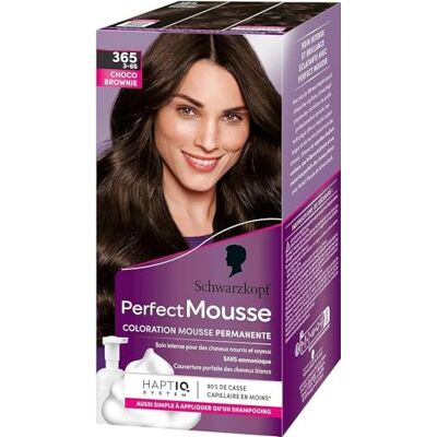 Schwarzkopf Perfect Foam – haarkleur – permanent schuim zonder ammoniak, 98% ingrediënten van natuurlijke oorsprong – chocolade brownie 365 Schwarzkopf Perfect Foam – haarkleur – permanent schuim zonder ammoniak, 98% ingrediënten van natuurlijke oorsprong – chocolade brownie 365