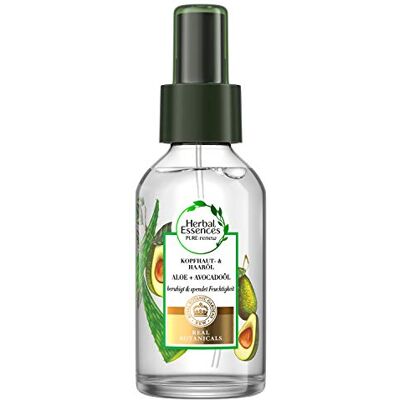 Herbal Essences Pure:Renew Hoofdhuid- en haarolie met aloë vera en avocado-olie, 100 ml, verzorging van glanzend haar, verzorging van droog haar, aloë vera, wreedheidsvrij Herbal Essences Pure:Renew Hoofdhuid- en haarolie met aloë vera en avocado-olie, 100 ml, verzorging van glanzend haar, verzorging van droog haar, aloë vera, wreedheidsvrij