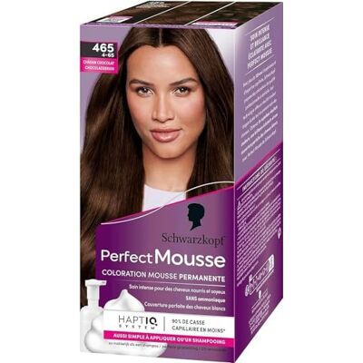 Perfect Mousse Schwarzkopf Perfect Foam – haarkleur – permanent schuim zonder ammoniak, 98% ingrediënten van natuurlijke oorsprong – chocolade brownie 465 Perfect Mousse Schwarzkopf Perfect Foam – haarkleur – permanent schuim zonder ammoniak, 98% ingrediënten van natuurlijke oorsprong – chocolade brownie 465