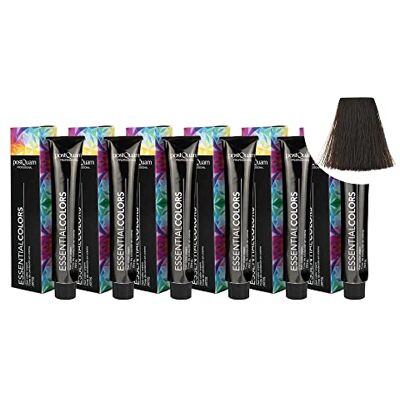 POSTQUAM Professionele haarverf met hoge dekking, 6 stuks, permanente kleuring, 100% dekking van wit haar, garandeert een gelijkmatige en duurzame natuurlijke kleur, meer dan POSTQUAM Professionele haarverf met hoge dekking, 6 stuks, permanente kleuring, 100% dekking van wit haar, garandeert een gelijkmatige en duurzame natuurlijke kleur, meer dan