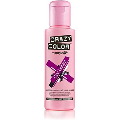 Crazy Color Haarkleur/semi-permanente haarverf, 4 x 100 ml, cyclamen Crazy Color Haarkleur/semi-permanente haarverf, 4 x 100 ml, cyclamen