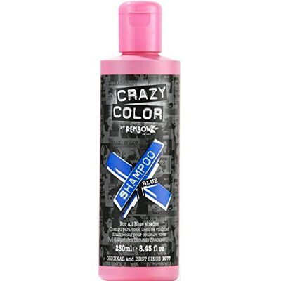 Crazy Color Shampoo voor gekleurd haar, 250 ml (blauw) Crazy Color Shampoo voor gekleurd haar, 250 ml (blauw)