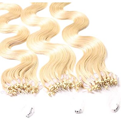 hair2heart 50 x 40 cm golvend echt haar extensions 1 g goud blond hair2heart 50 x 40 cm golvend echt haar extensions 1 g goud blond