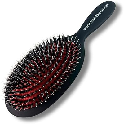 hair2heart Haarborstel voor extensions, pneumatische borstel voor haarverlengingen, natuurlijke haren ontwarren verward haar, professionele borstel met ionentechnologie hair2heart Haarborstel voor extensions, pneumatische borstel voor haarverlengingen, natuurlijke haren ontwarren verward haar, professionele borstel met ionentechnologie