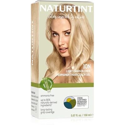Naturtint Permanente natuurlijke haarverf, actieve plantaardige ingrediënten, 100% dekkend, kleur 10N blond dageraad Naturtint Permanente natuurlijke haarverf, actieve plantaardige ingrediënten, 100% dekkend, kleur 10N blond dageraad